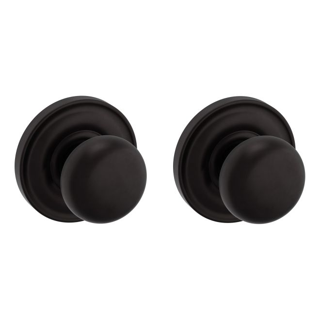 Baldwin 5030102PASS Preconfigured 5030 Knob with 5048 Rose Passage Lock with 2-3/8" Backset and Full Lip Strike Oil Rubbed Bronze Finish - Baldwin Quickship Item *
