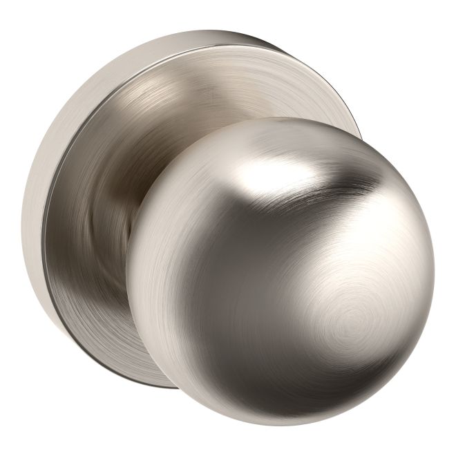 Baldwin 5041056IDM Preconfigured 5041 Knob with 5046 Rose Half Dummy Lock Lifetime Satin Nickel Finish - Baldwin Quickship Item *