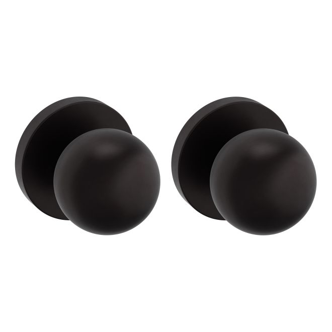 Baldwin 5041102PASS Preconfigured 5041 Knob with 5046 Rose Passage Lock with 2-3/8" Backset and Full Lip Strike Oil Rubbed Bronze Finish