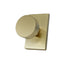 Emtek 5052ROUUS4 Round Knob Dummy Pair with Modern Rectangular Rose for 1-1/4" to 2" Door Satin Brass Finish
