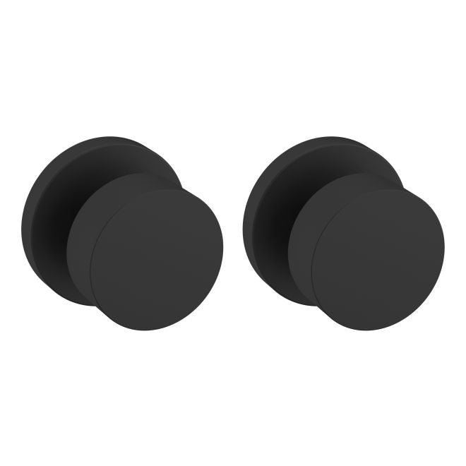 Baldwin 5055190PASS Preconfigured 5055 2-1/8" Minneapolis Knob with 5046 Rose Passage Lock with 2-3/8" Backset and Full Lip Strike Satin Black Finish