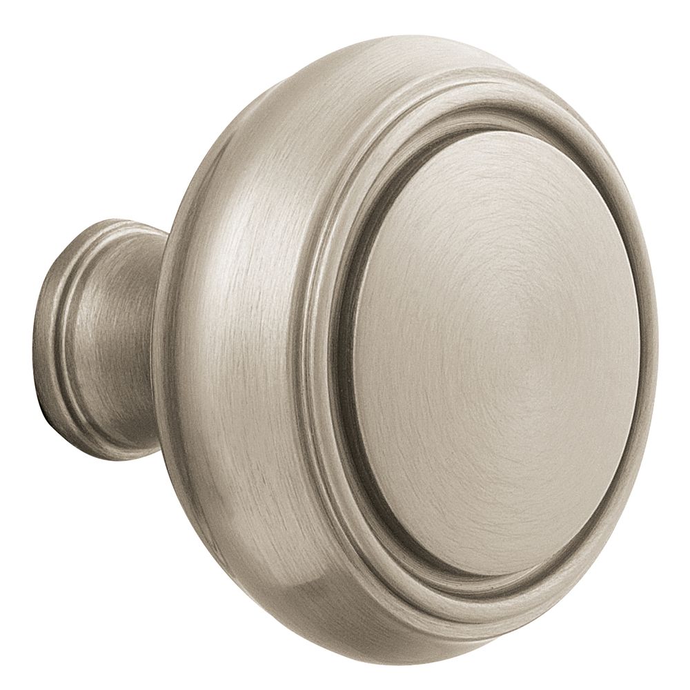 Baldwin 5068056MR Pair 5068 2-3/8" Nashville Knob Less Rose Lifetime Satin Nickel Finish