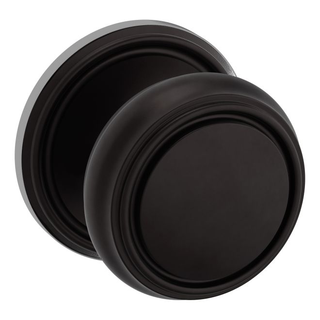 Baldwin 5068102IDM Preconfigured 5068 2-3/8" Nashville Knob with 5070 Rose Half Dummy Lock Oil Rubbed Bronze Finish