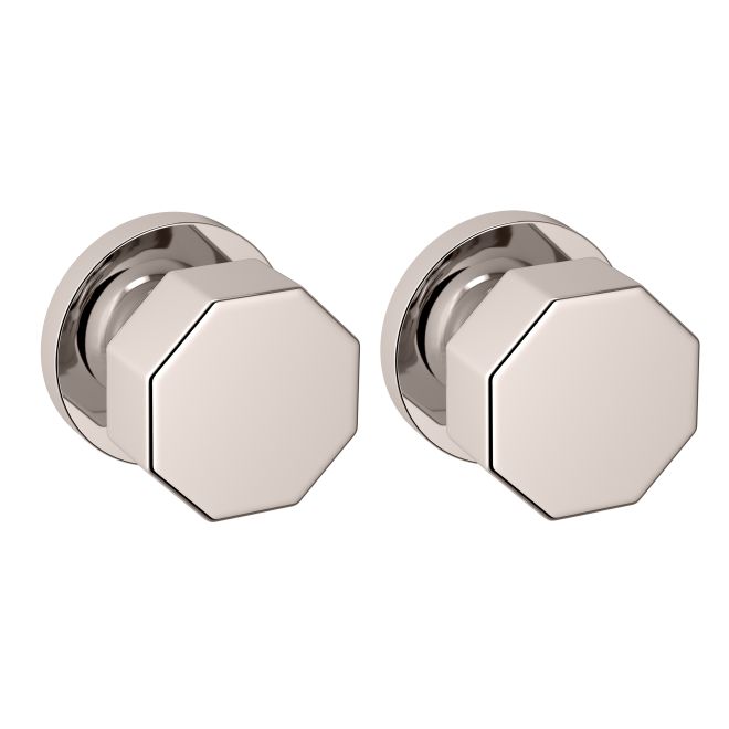 Baldwin 5073055PASS Preconfigured 5073 Knob with 5046 Rose Passage Lock with 2-3/8" Backset and Full Lip Strike Lifetime Bright Nickel Finish - Baldwin Quickship Item *