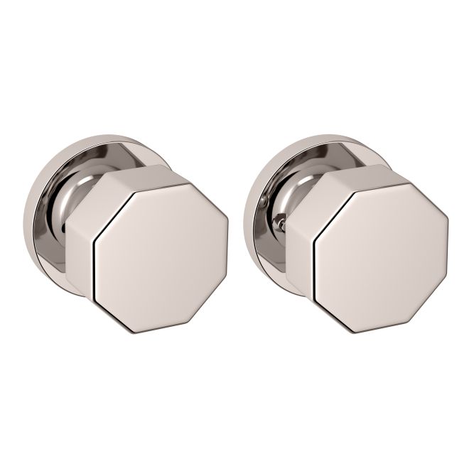 Baldwin 5073055PRIV Preconfigured 5073 Knob with 5146 Rose Privacy Lock with 2-3/8" Backset and Full Lip Strike Lifetime Bright Nickel Finish - Baldwin Quickship Item *