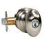 Emtek 5100EUS15 Egg Knob 2-3/8" and 2-3/4" Backset Keyed Entry with Regular Rose for 1-3/8" to 2-1/16" Door Satin Nickel Finish