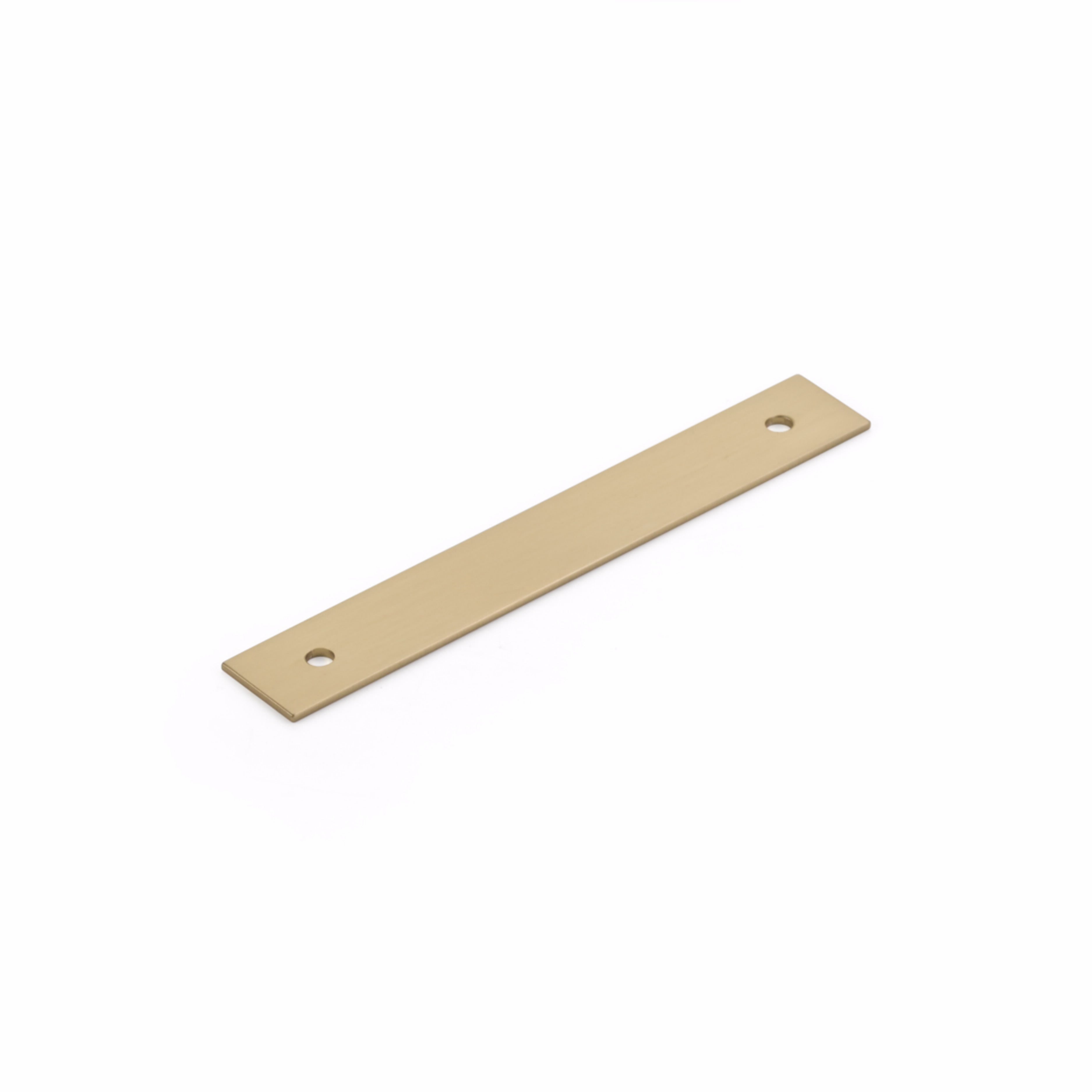 Schaub 5104B-SSB 4" Center to Center Pub House Backplate for Pull Signature Satin Brass Finish