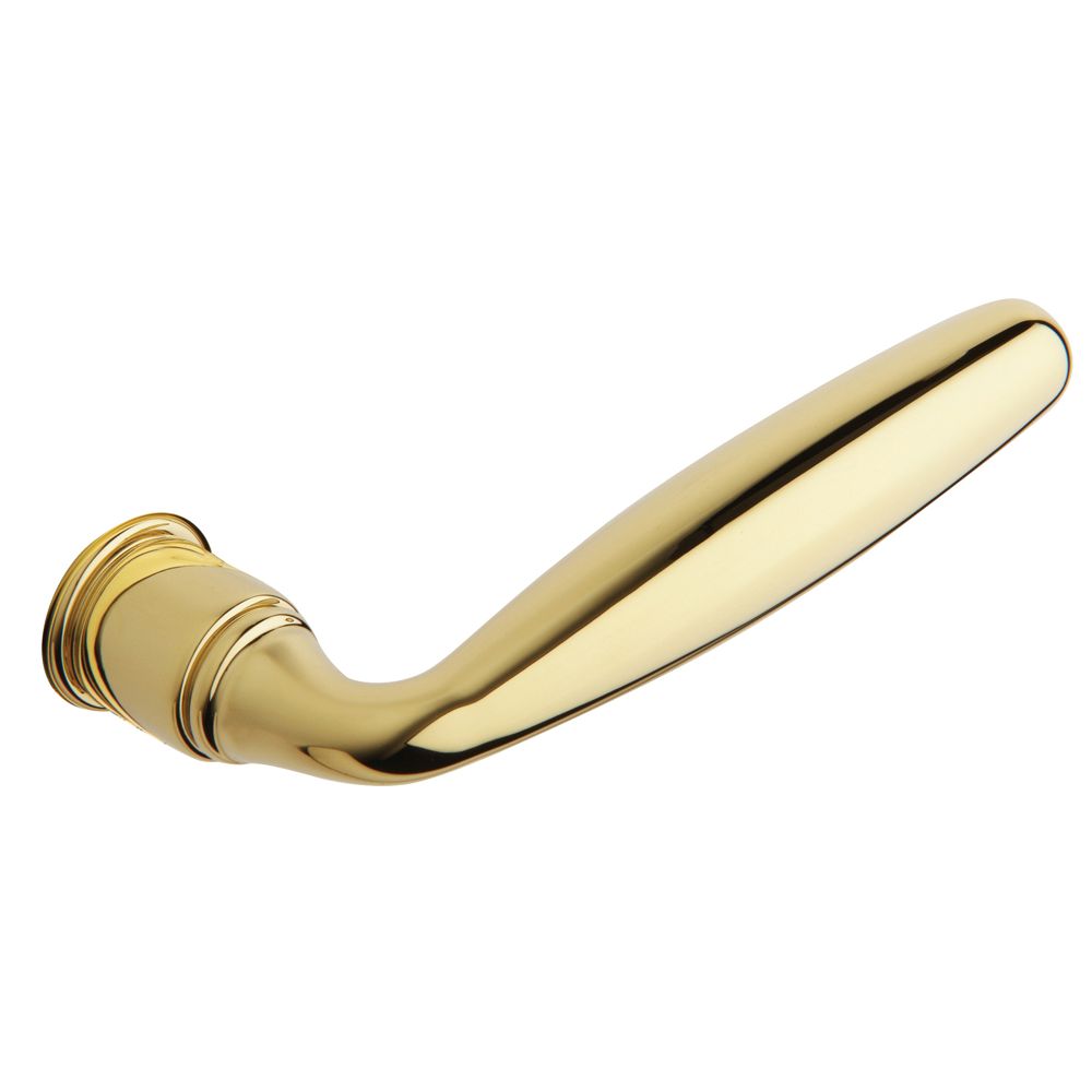 Baldwin 5106031MR Pair 5106 Lever Less Rose Unlacquered Brass Finish