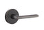 Emtek 5109HLOUS10BLH Helios Lever Left Hand 2-3/8" Backset Passage with Disk Rose for 1-1/4" to 2" Door Oil Rubbed Bronze Finish