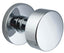 Emtek 5109ROUUS26 Round Knob 2-3/8" Backset Passage with Disk Rose for 1-1/4" to 2" Door Polished Chrome Finish