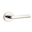 Emtek 5109STUUS14LH Stuttgart Lever Left Hand 2-3/8" Backset Passage with Disk Rose for 1-1/4" to 2" Door Polished Nickel Lifetime Finish