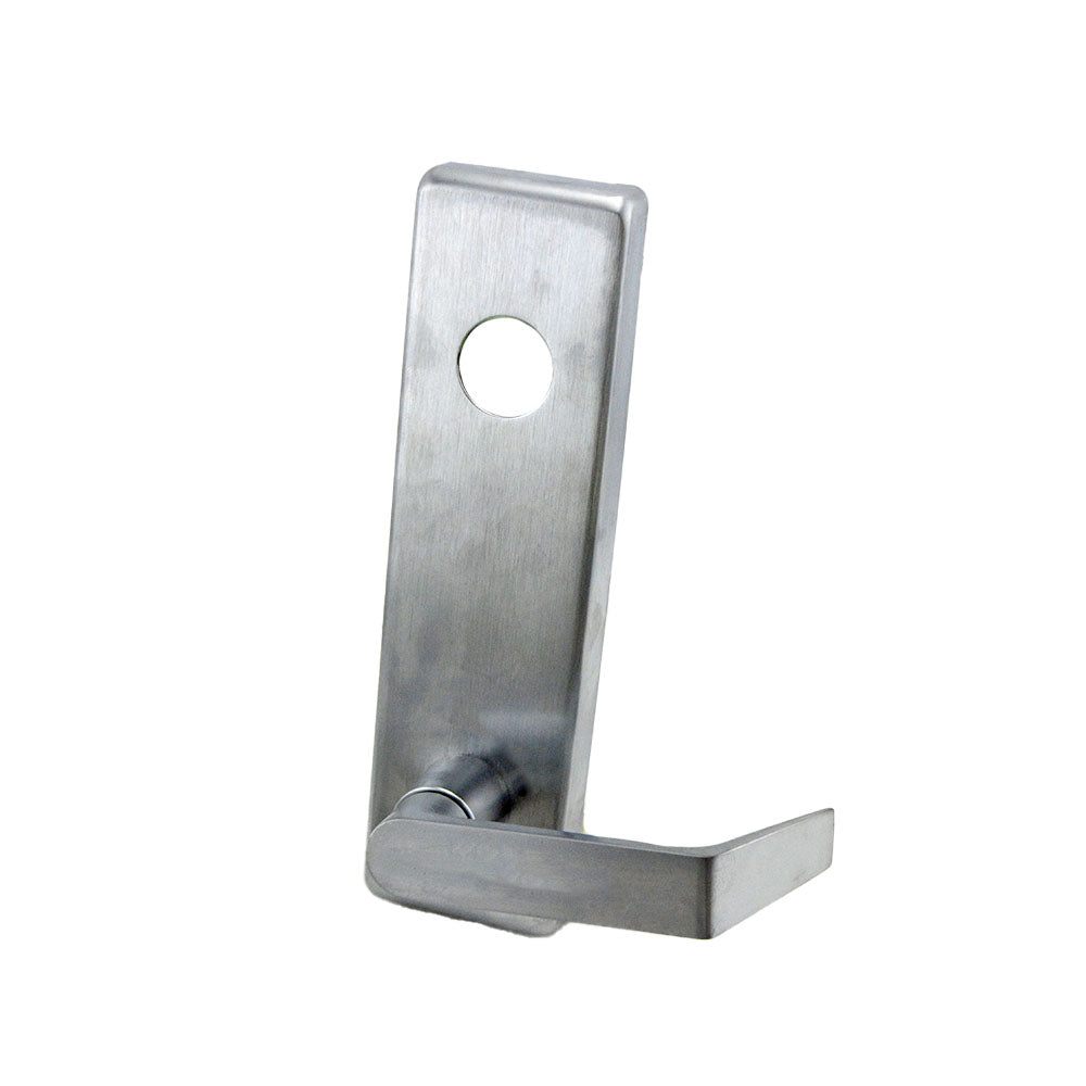 Falcon 510L26DFSE Dane Lever Exit Device Trim with Key Locks or Unlocks Electric Fail Secure Satin Chrome Finish