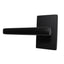 Emtek 5112FRLUS19LH Freestone Lever Left Hand 2-3/8" Backset Passage with Modern Rectangular Rose for 1-1/4" to 2" Door Flat Black Finish