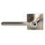 Emtek 5122HLOUS15LH Helios Lever Left Hand 2-3/8" and 2-3/4" Backset Keyed Entry with Square Rose for 1-3/8" to 2-1/16" Door Satin Nickel Finish