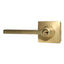 Emtek 5122HLOUS4LH Helios Lever Left Hand 2-3/8" and 2-3/4" Backset Keyed Entry with Square Rose for 1-3/8" to 2-1/16" Door Satin Brass Finish