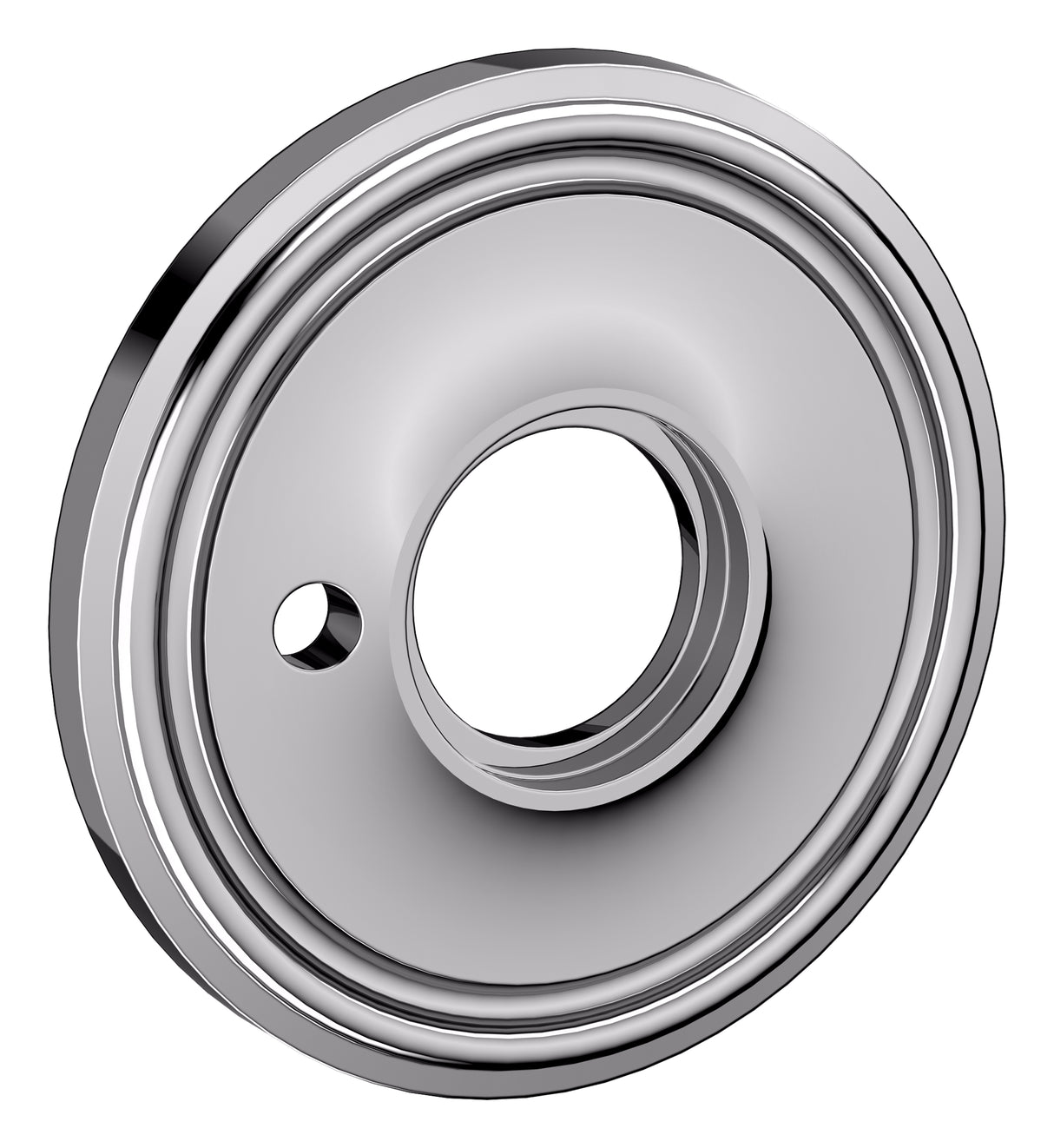 Baldwin 5123260I Single 2-5/8" Grooved Privacy Rose Bright Chrome Finish