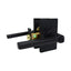 Emtek 5123HLOUS19LH Helios Lever Left Hand 2-3/8" Backset Keyed Entry with Modern Rectangular Rose for 1-3/8" to 2-1/16" Door Flat Black Finish