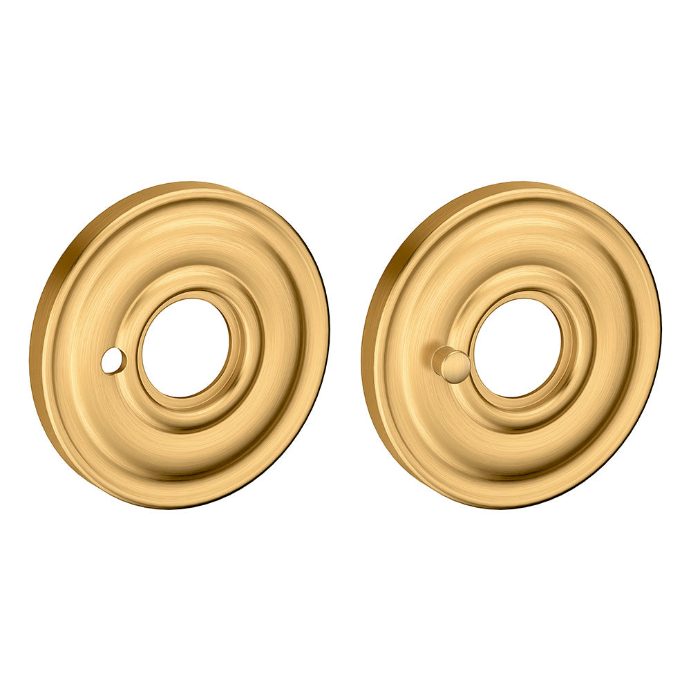 Baldwin 5148044 2-5/8" Privacy Rose Lifetime Satin Brass Finish
