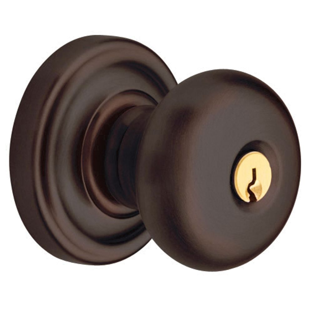 Baldwin 5205112ENTR 5205 Classic Knob Emergency Egress Keyed Entry Venetian Bronze Finish