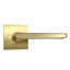 Emtek 5210HLOUS4RH.RLS Helios Lever Right Hand 2-3/8" Backset with Radius Latch Strike Privacy with Square Rose for 1-1/4" to 2" Door Satin Brass Finish