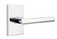 Emtek 5212STUUS26LH Stuttgart Lever Left Hand 2-3/8" Backset Privacy with Modern Rectangular Rose for 1-1/4" to 2" Door Polished Chrome Finish
