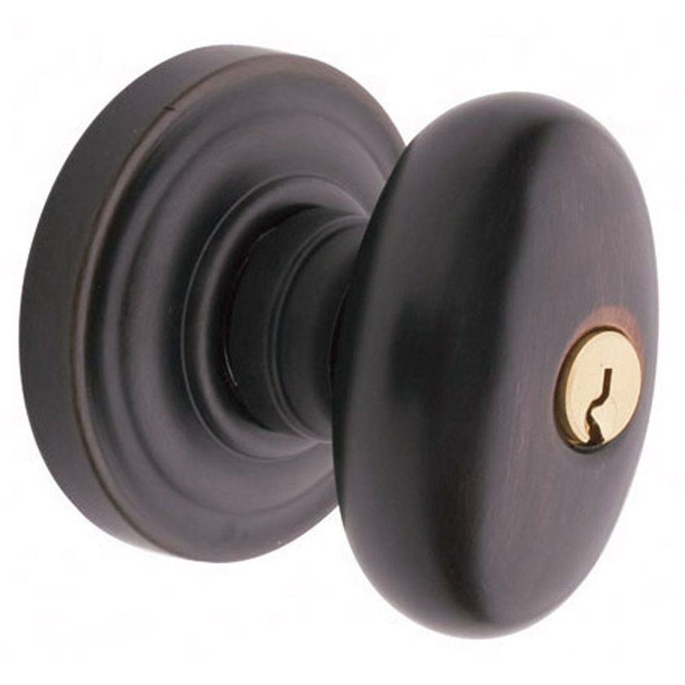 Baldwin 5225112ENTR 5225 Egg Knob Emergency Egress Keyed Entry Venetian Bronze Finish