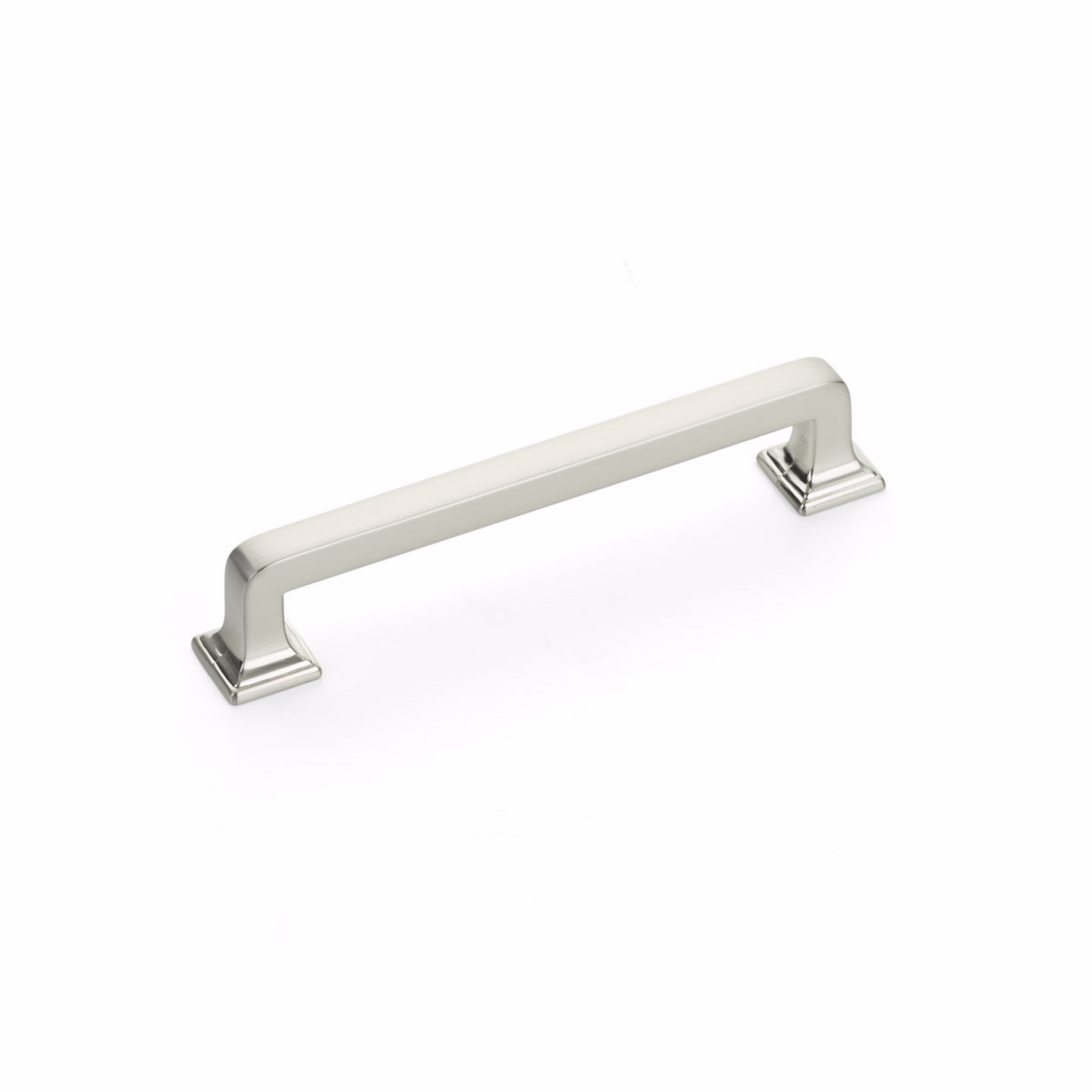 Schaub 523-BN 5" Center to Center Menlo Park Cabinet Pull Brushed Nickel Finish Main image