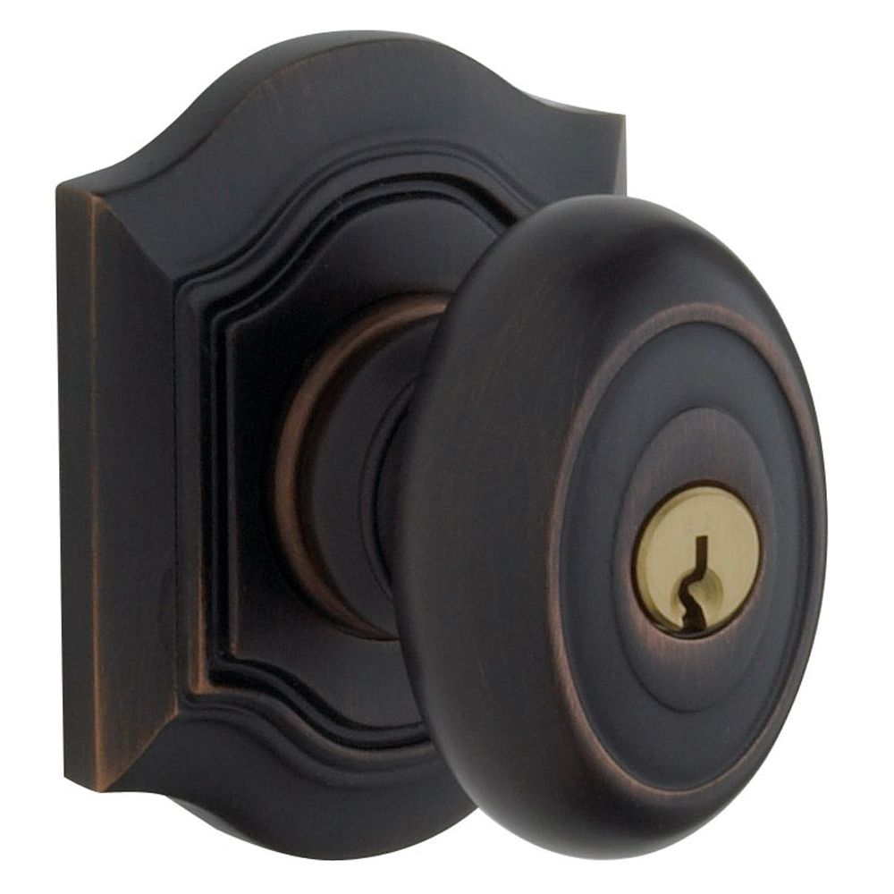Baldwin 5237102ENTR 5237 Bethpage Knob Emergency Egress Keyed Entry Oil Rubbed Bronze Finish