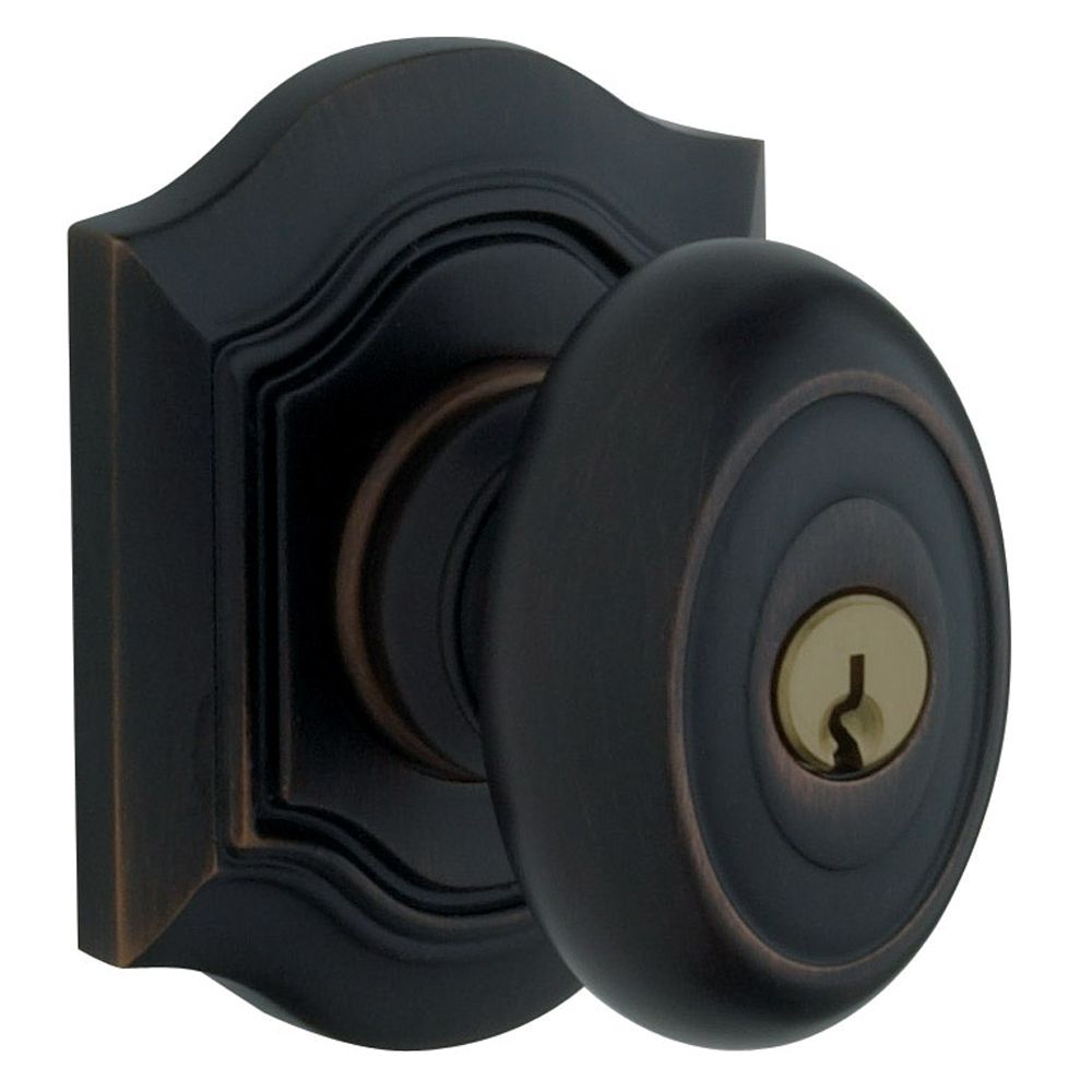 Baldwin 5237190ENTR 5237 Bethpage Knob Emergency Egress Keyed Entry Satin Black Finish - Baldwin Quickship Item *