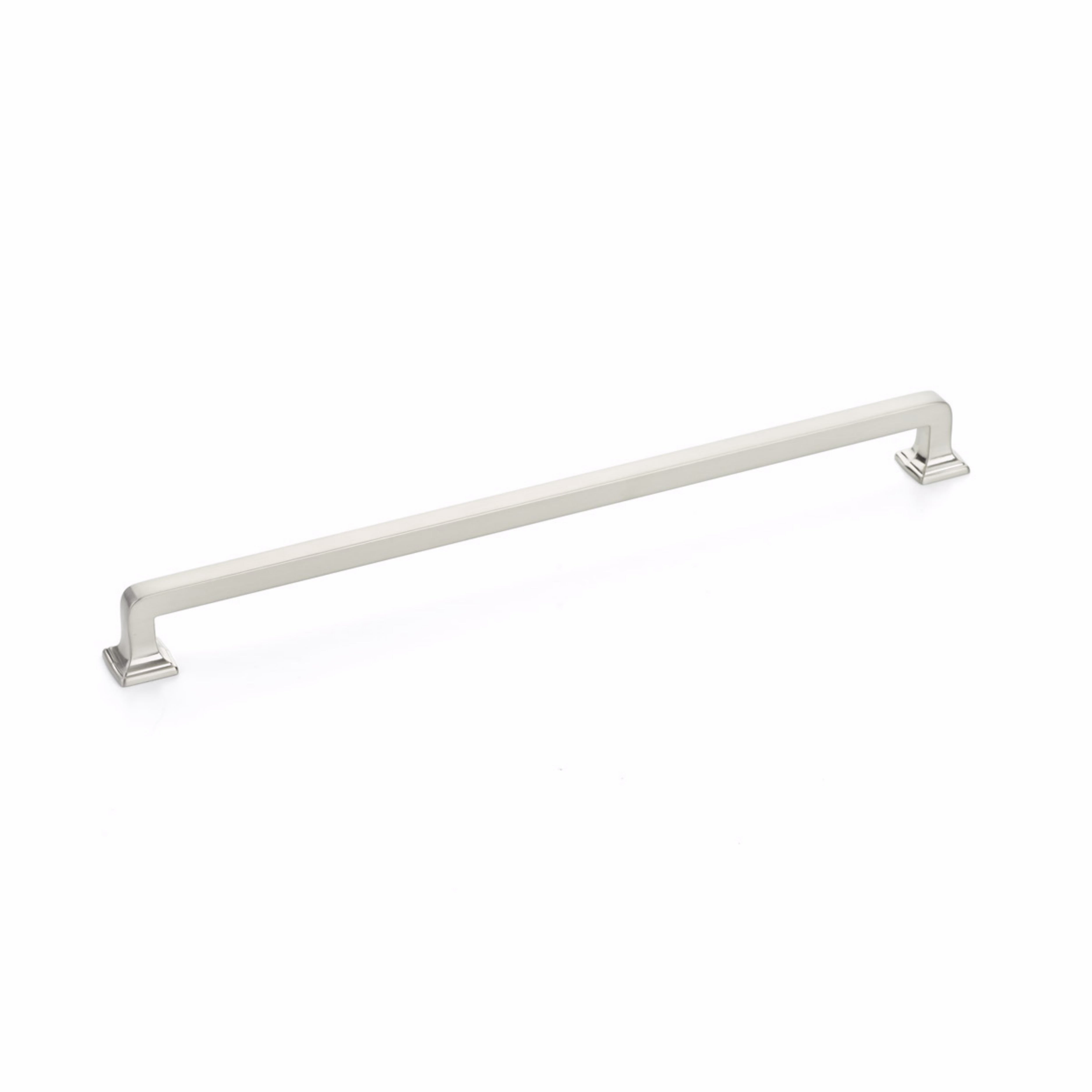 Schaub 525-BN 12" Center to Center Menlo Park Cabinet Pull Brushed Nickel Finish