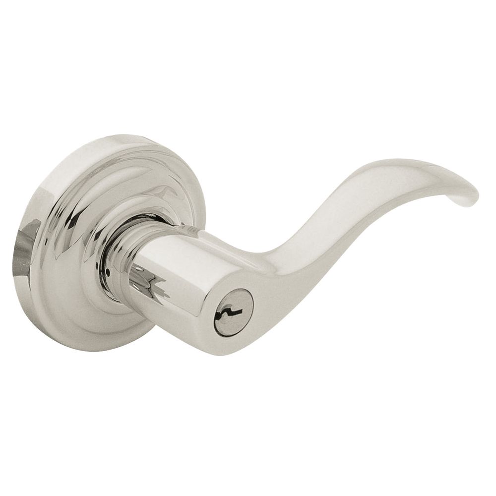 Baldwin 5255055RENT Right Hand 5255 Wave Lever Emergency Egress Keyed Entry Lifetime Bright Nickel Finish - Baldwin Quickship Item *