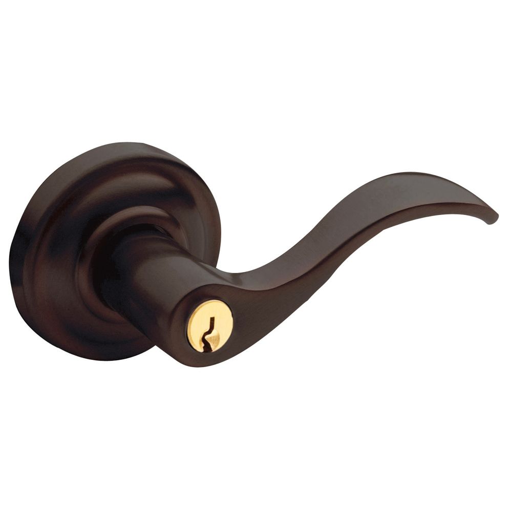 Baldwin 5258112LENT Left Hand 5258 Wave Lever Standard Keyed Entry Venetian Bronze Finish