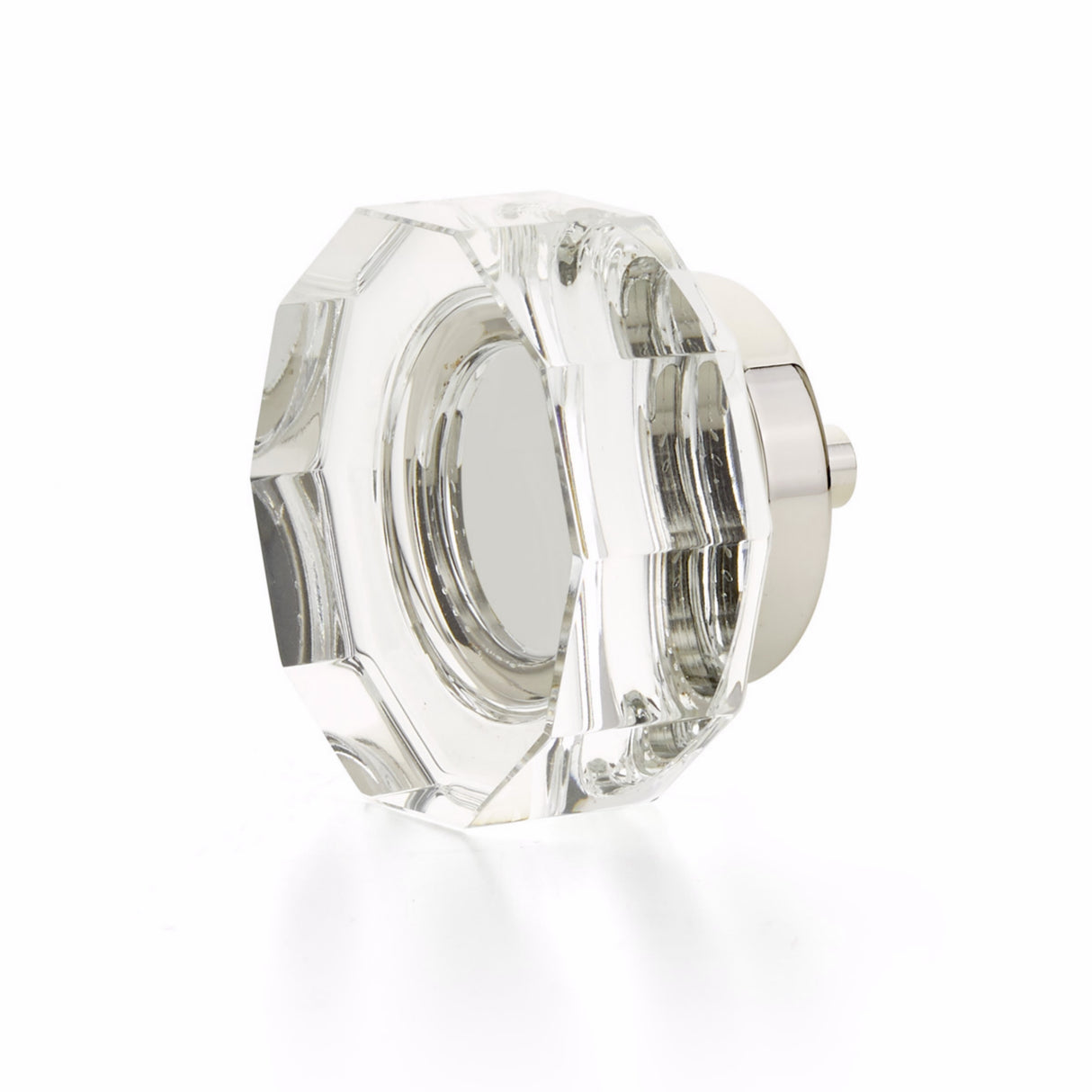 Schaub 53-PN City Lights Multi Sided Glass Knob Polished Nickel Finish