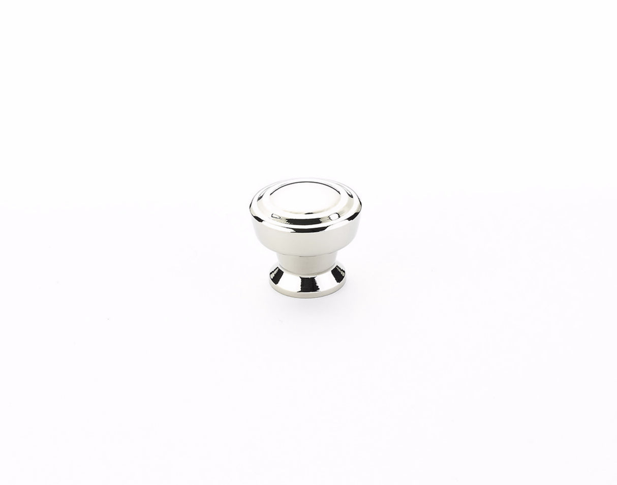 Schaub 533-PN 1-1/4" Menlo Park Round Cabinet Knob Polished Nickel Finish