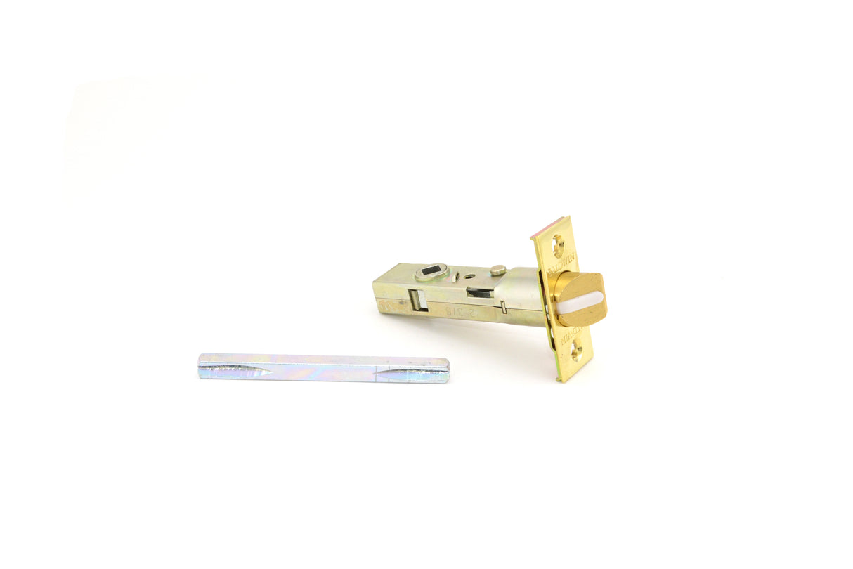 Baldwin 5510031FLS 2-3/8" Estate Knob Passage Latch with Full Lip Strike Unlacquered Brass Finish