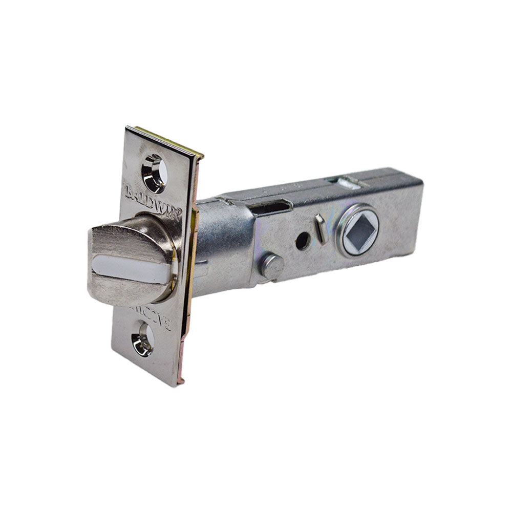 Baldwin 5510055FLS 2-3/8" Estate Knob Passage Latch with Full Lip Strike Lifetime Bright Nickel Finish