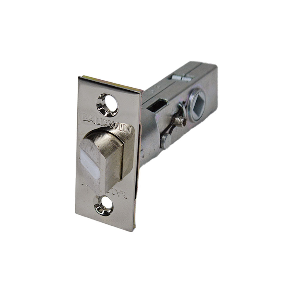Baldwin 5510055PFLS 2-3/8" Estate Knob Privacy Latch with Full Lip Strike Lifetime Bright Nickel Finish