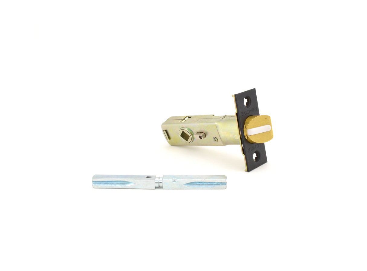 Baldwin 5510190PFLS 2-3/8" Estate Knob Privacy Latch with Full Lip Strike Satin Black Finish