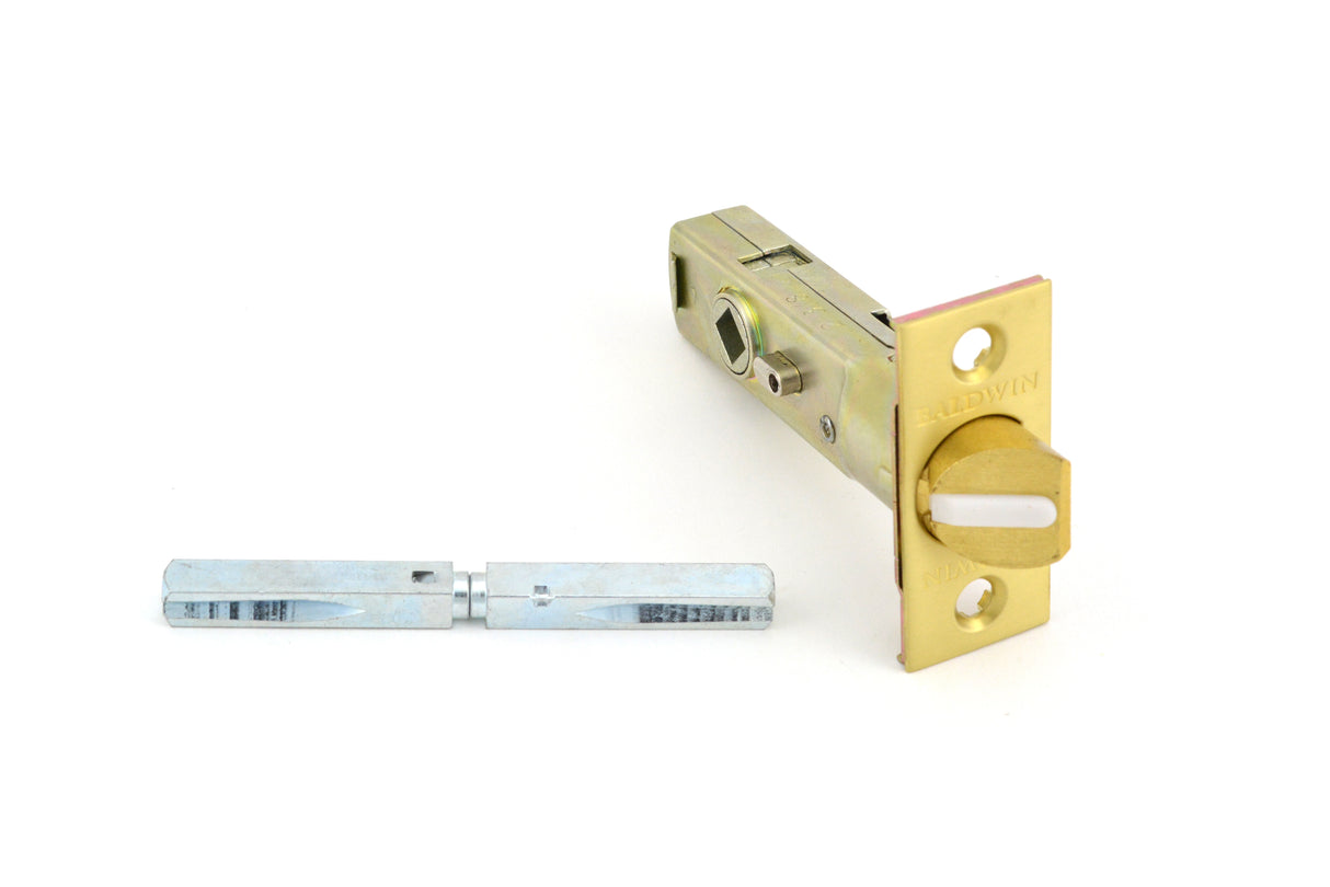 Baldwin 5513033PFLS 2-3/8" Estate Lever Privacy Latch with Full Lip Strike Vintage Brass Finish