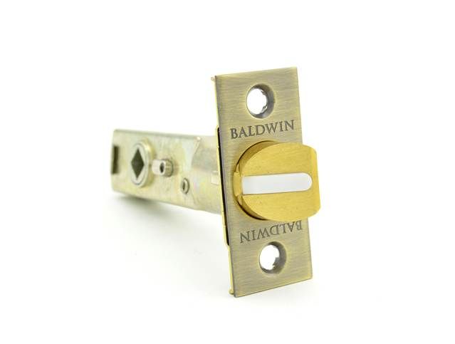 Baldwin 5513050P 2-3/8" Estate Lever Privacy Latch Antique Brass Finish