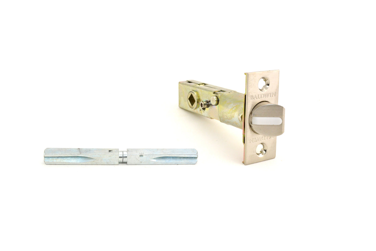 Baldwin 5523056P 2-3/4" Estate Lever Privacy Latch Lifetime Satin Nickel Finish