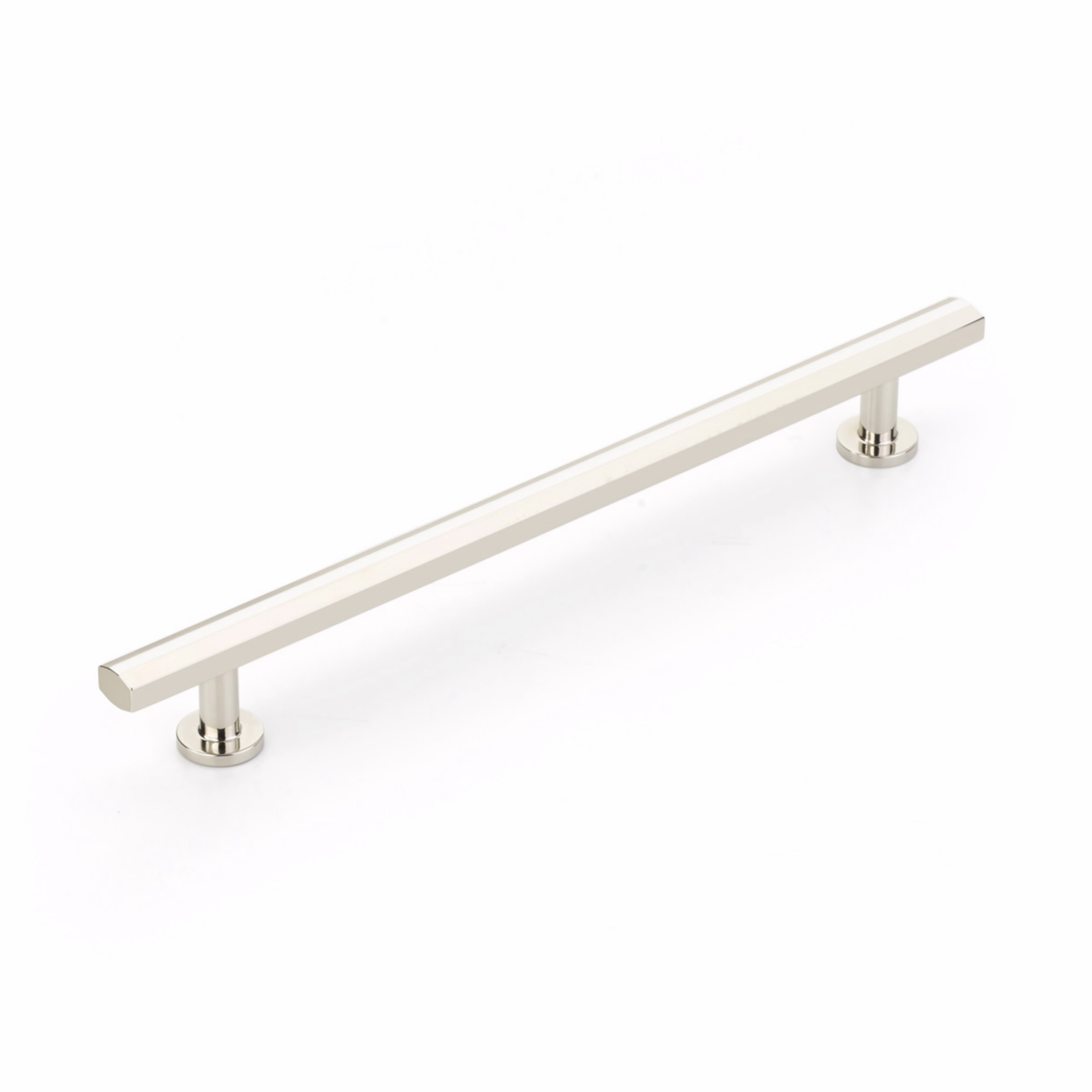 Schaub 555-PN 8" Center to Center Heathrow Cabinet Pull Polished Nickel Finish Main image