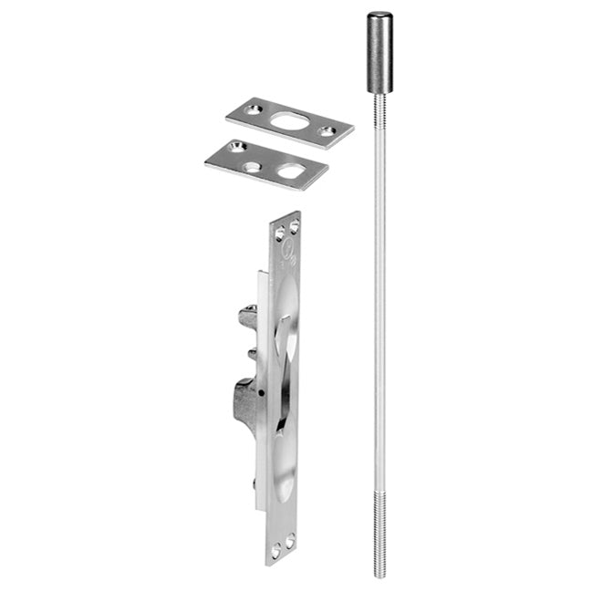 Rockwood 55526D 12" Flush Bolt for Metal Doors Satin Chrome Finish Main image