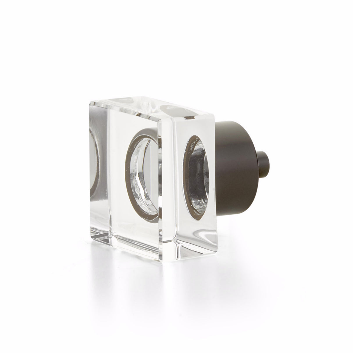 Schaub 57-10B City Lights Square Glass Knob Oil Rubbed Bronze Finish