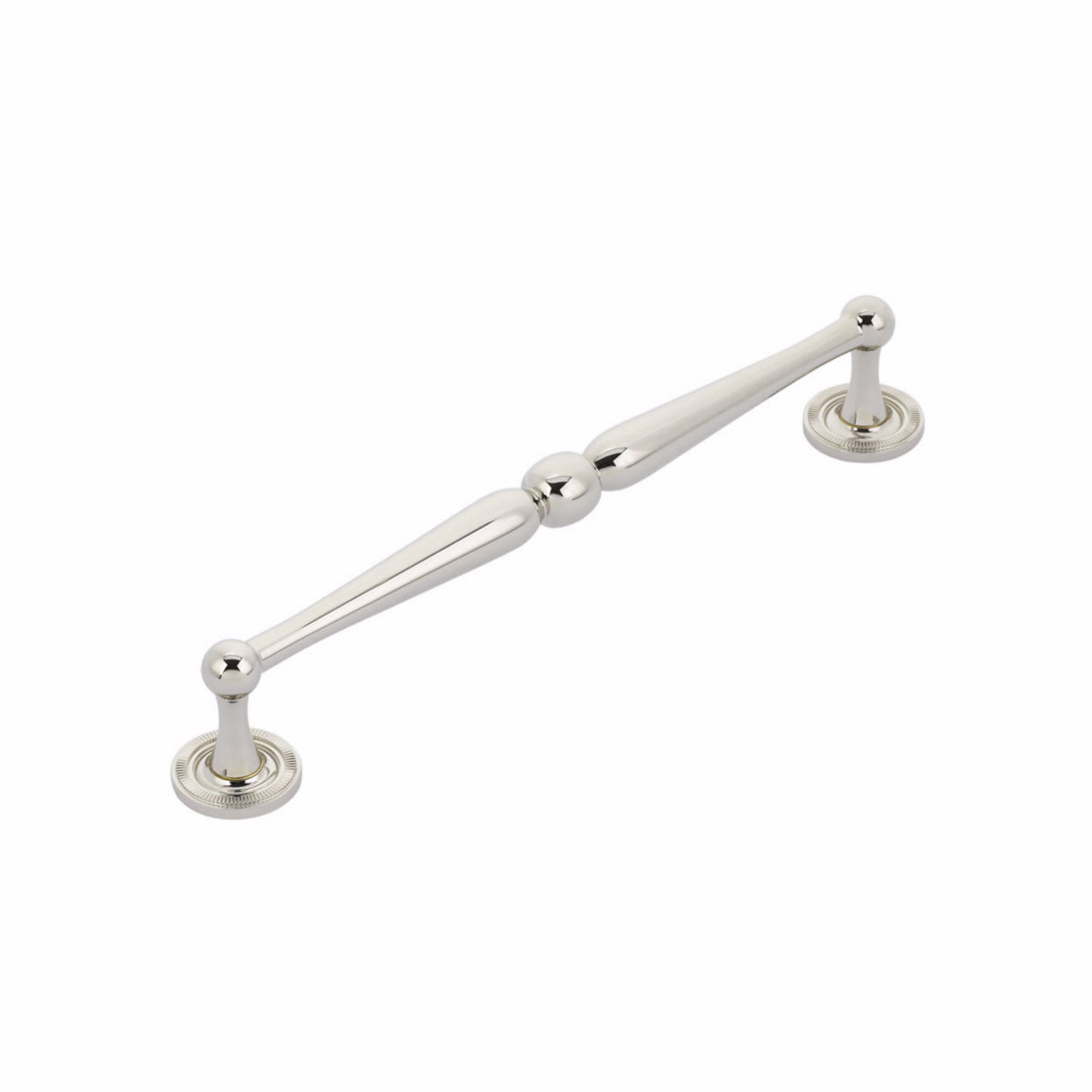 Schaub 577-PN 8" Center to Center Atherton Knurled Cabinet Pull Polished Nickel Finish