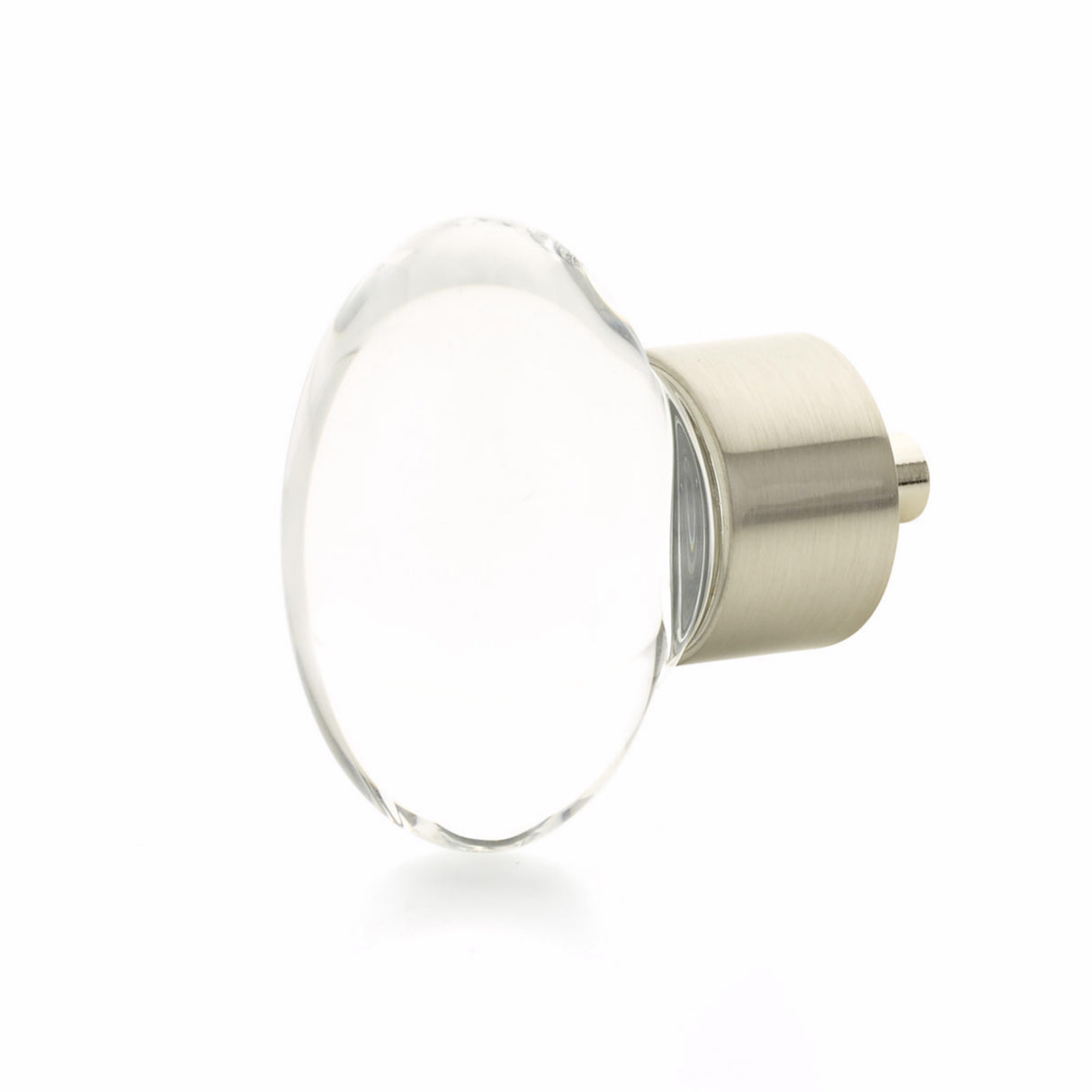 Schaub 60-15 City Lights Oval Glass Knob Satin Nickel Finish