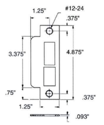 Baldwin 6340003R Right Hand Latch and Deadbolt ASA Strike Lifetime Brass Finish