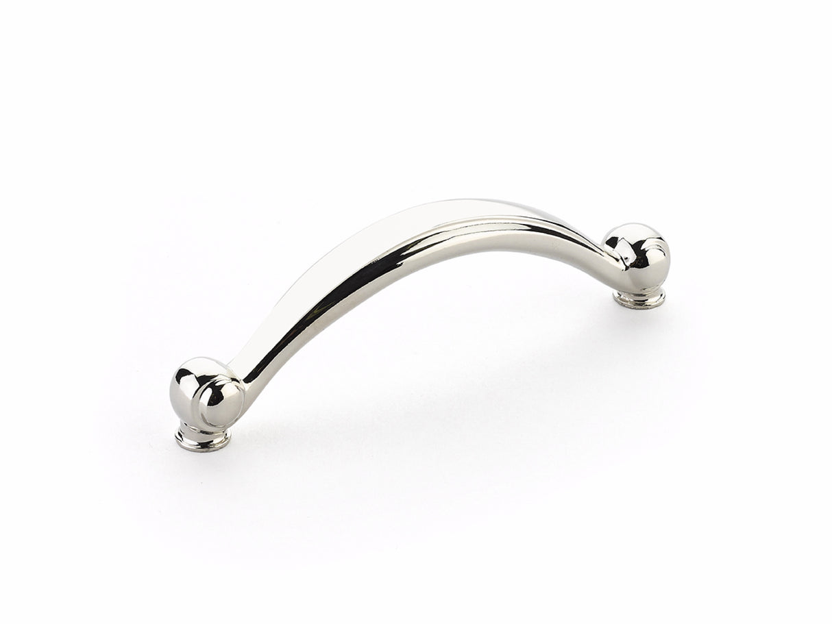 Schaub 64-PN Cabriole 3-3/4" Center to Center Cabinet Pull Polished Nickel Finish