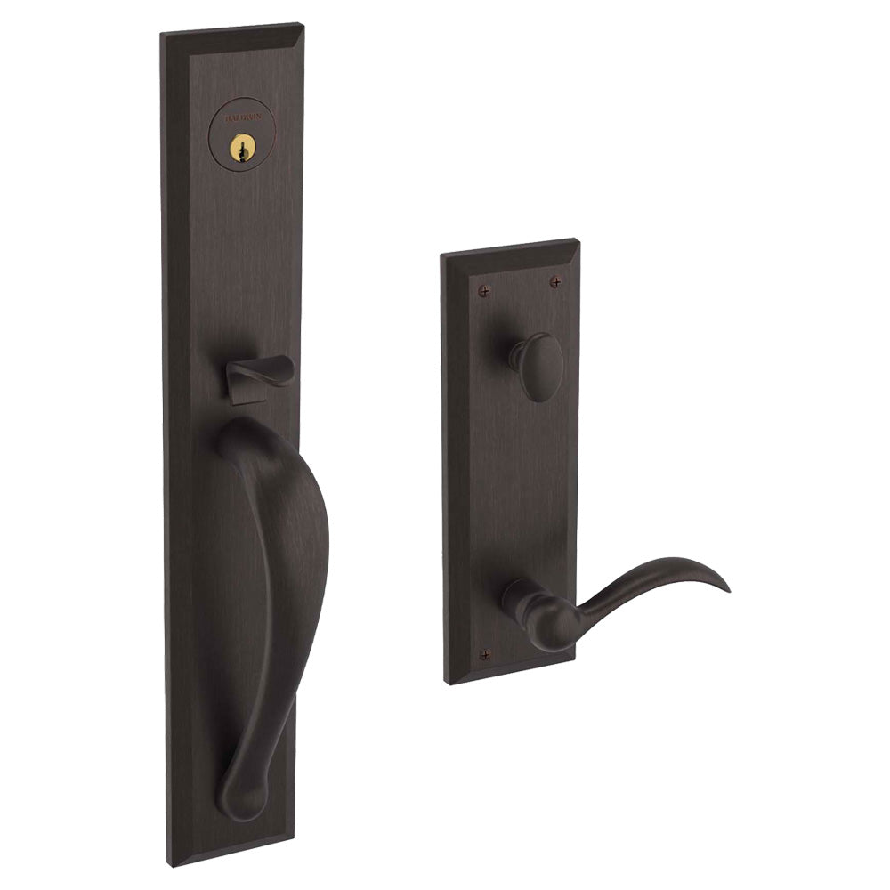 Baldwin 6403112RENT Right Hand Lever Entry Cody Full Escutcheon Emergency Egress Handleset Venetian Bronze Finish