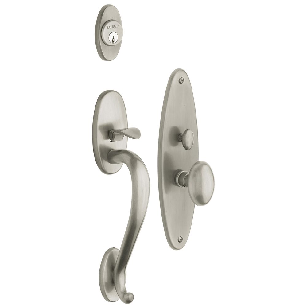 Baldwin 6560056ENTR Lexington Single Cylinder Entry Mortise Trim Lifetime Satin Nickel Finish